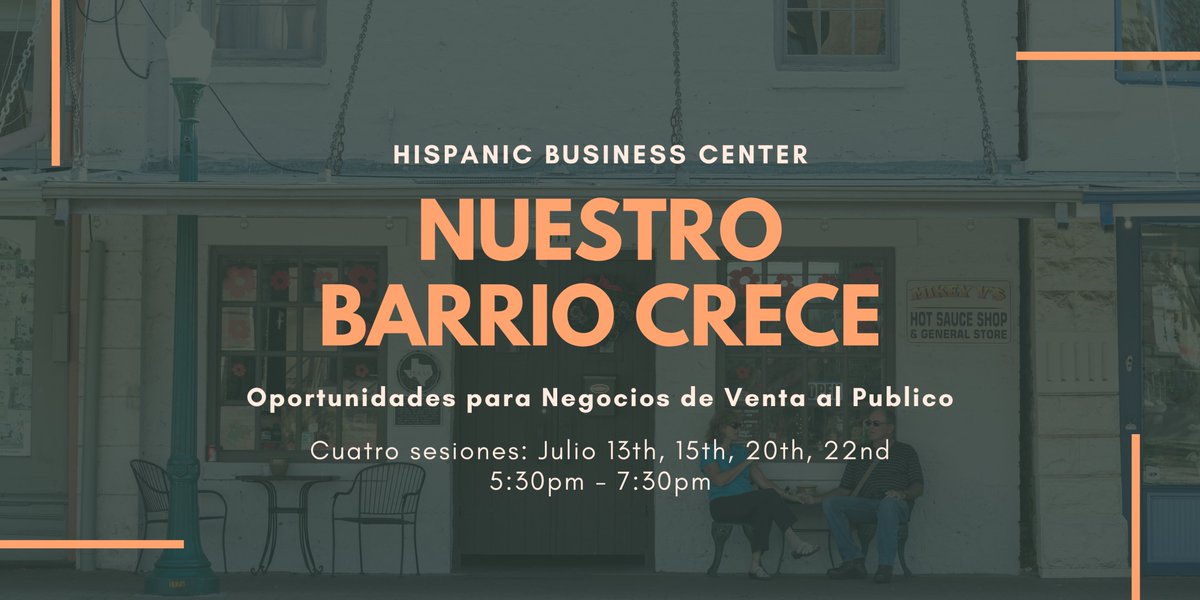 Nuestro Barrio Crece comienza en una semana. Las espacios se están llenando rápidamente, separe su lugar aquí: eventbrite.com/e/109859494706