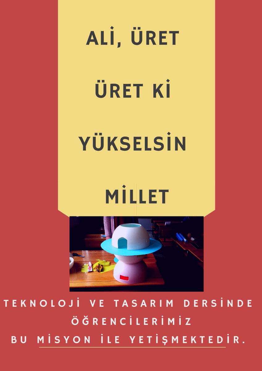 GokhannCevik's tweet photo. Üreterek gelişen bir Turkiye için Teknoloji ve Tasarım dersi tüm kademelerde işlenmelidir. 
TeknolojiVe TasarımDersi #TeknolojiveTasarımDersimiz @ziyaselcuk @varank @Habip_Asan @cemgencoglu @adnanboyaci @bdonmez44 https://t.co/TPr4e06vOe