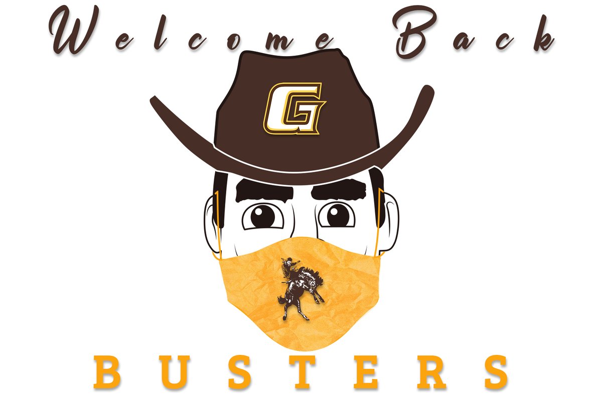 sportsbuster's tweet photo. Welcome back, Busters. Face masks are required on the #GCCC campus, which re-opens to the public TODAY! Come in and get enrolled for Fall 2020. Fall practices for all sports, begin on Aug. 1. Student-athletes will begin arriving on campus on July 18. https://t.co/NDpqYbRwWB