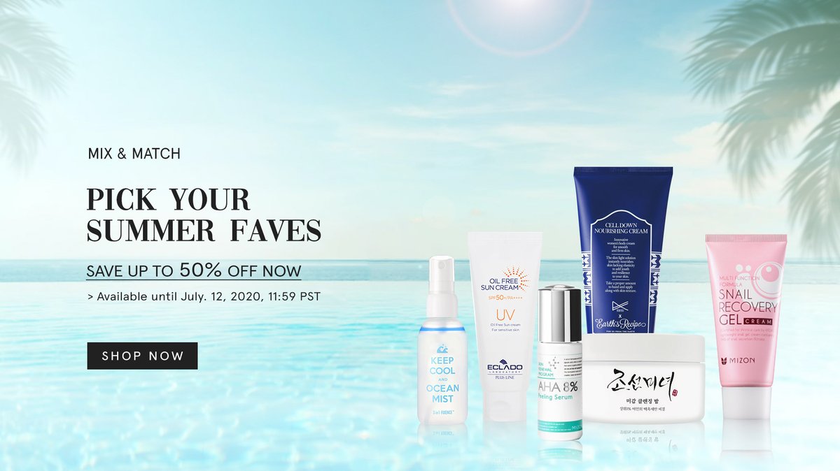 beautytapcom's tweet photo. We want you to start the summer right (despite our Covid-19 dilemma), so we are taking off 50% on must-have products to keep your skin healthy this summertime.

Add to your cart now 😉
https://t.co/HjDYmkucFU

#sale #beautytap #summerfaves #summermusthave #skincare #tapwithin https://t.co/ZGnDYYY6rA