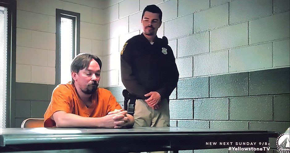 antho_herren's tweet photo. 🎬 Cameo role last night on @Yellowstone S3 Episode 3 #SweetGrassCountyJailDeputy #SGCJ #YellowstoneTV #mondaymotivation #actorslife #SAGcard Many thanks to #TaylorSheridan #StephenKay and #JohnDahl for the opportunity. 🙏🏽 https://t.co/yuciUKLPMu