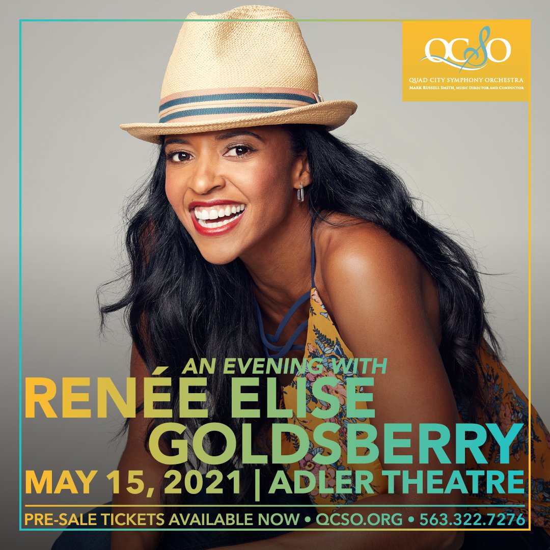 QCSymphony's tweet photo. Did you watch Renée Elise Goldsberry in Hamilton on Disney+ this weekend? You can see Renée LIVE on stage with the QCSO in May. Tickets on sale now at https://t.co/dZm9P73Wwm

#QCSO #Hamilton #ReneeEliseGoldsberry #TagTheQC https://t.co/nUJaVKJ7xR