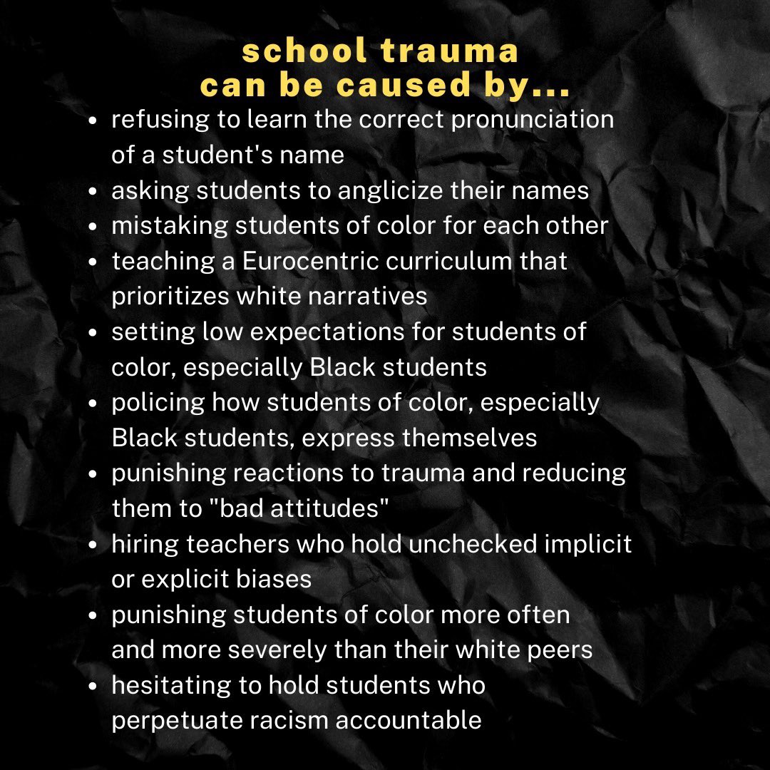 NAforChange's tweet photo. Whether we’ve experienced school trauma first hand or have passively witnessed it, each of us can recognize how it impacts o environment and ability to learn in it. Let’s reclaim what schooling can look like for all of us ‼️#NAForChange https://t.co/5NPxL22BFG