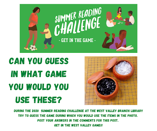 WestValleyLAPL's tweet photo. Summer Reading Get in the Game with our weekly trivia challenge! Can you guess what game you would use these? https://t.co/BQ5NpbO7zy