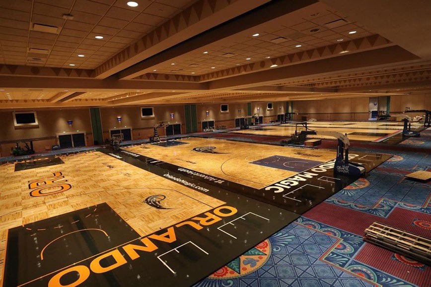 SwishCheck's tweet image. Here’s a look at the courts for the @NBA restart in Orlando 

Looking like @NBA2K