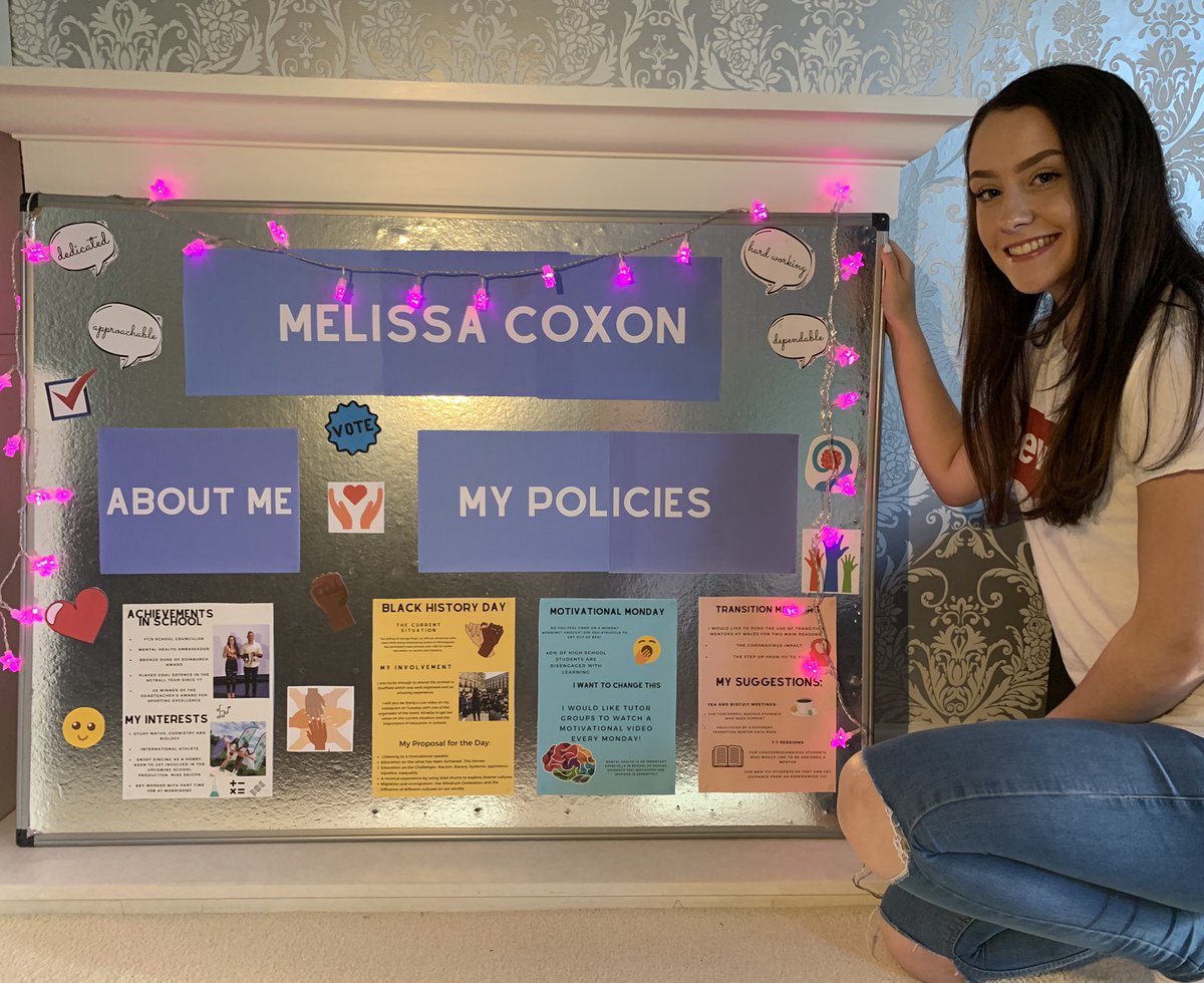 mel4headprefect's tweet photo. NOTICE BOARD!!!!!🤩
The first look at my main ideas to improve sixth form and school life!🥳 I will be going into more detail of these tomorrow for my ‘Ideas Day’🥰 @WalesSixth @jill_f_edwards #thecoxoncampaign https://t.co/crdPVBU5fi
