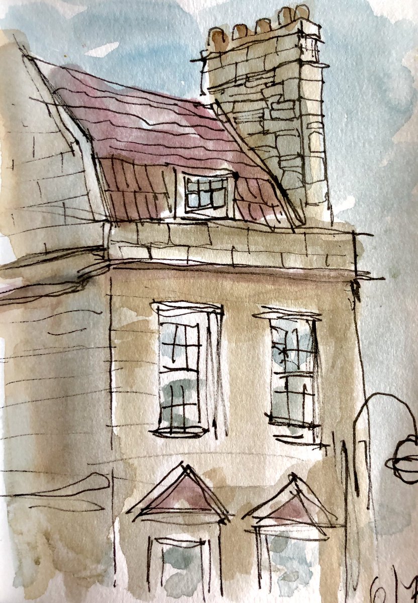 arichmondo's tweet photo. 6/7/20 The Corn Market, Walcot Street drawn very quickly plein air. Ink pen and watercolour sketch #pleinair #urbansketch #inkpen #watercolor #sketch #sketchbook #walcotstreet #BathTogether https://t.co/nhLdW1yKrC