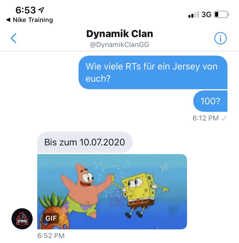 Das Team vok <a href="/DynamikClanGG/">Dynamik Clan</a> gönnt mir eins der wilden Jerseys für 100 RTs!! Das schaffen wir doch safe oder?❤️ 

Bitte helft mir 🥰