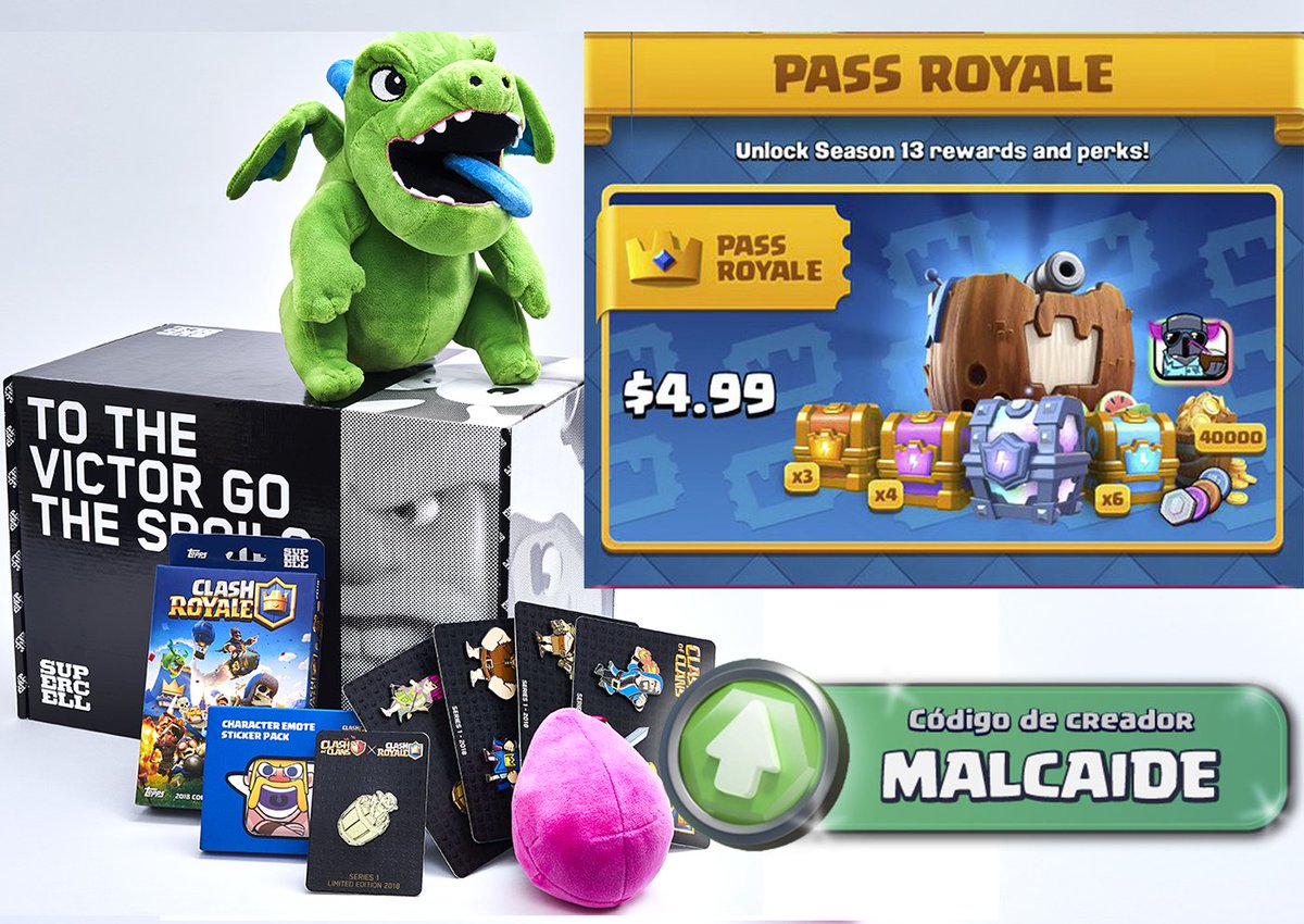 🚨¡SORTEO DE 10 PASES ROYALE, Y CAJA REGALO DE CLASH ROYALE🚨

PARTICIPA AQUÍ, MUY FÁCIL: gleam.io/aApOP/sorteo-d…

Opcional: usa código "MALCAIDE" en la tienda de Clash Royale!

¡Ganadores el Viernes! ¡Los pases por PayPal, la caja es con envío Internacional!

❤️🔃