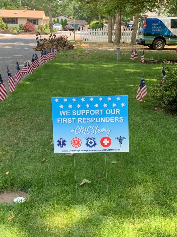 burkemotorgroup's tweet photo. Thanks to all who picked up a #CMCStrong Yard Sign this past weekend to show their support for #CapeMayCounty #FirstResponders! Here's a few shots of some signs in their new homes. ⚕🏥🚓🚒 @CapeRegional https://t.co/jSoI4TsIig