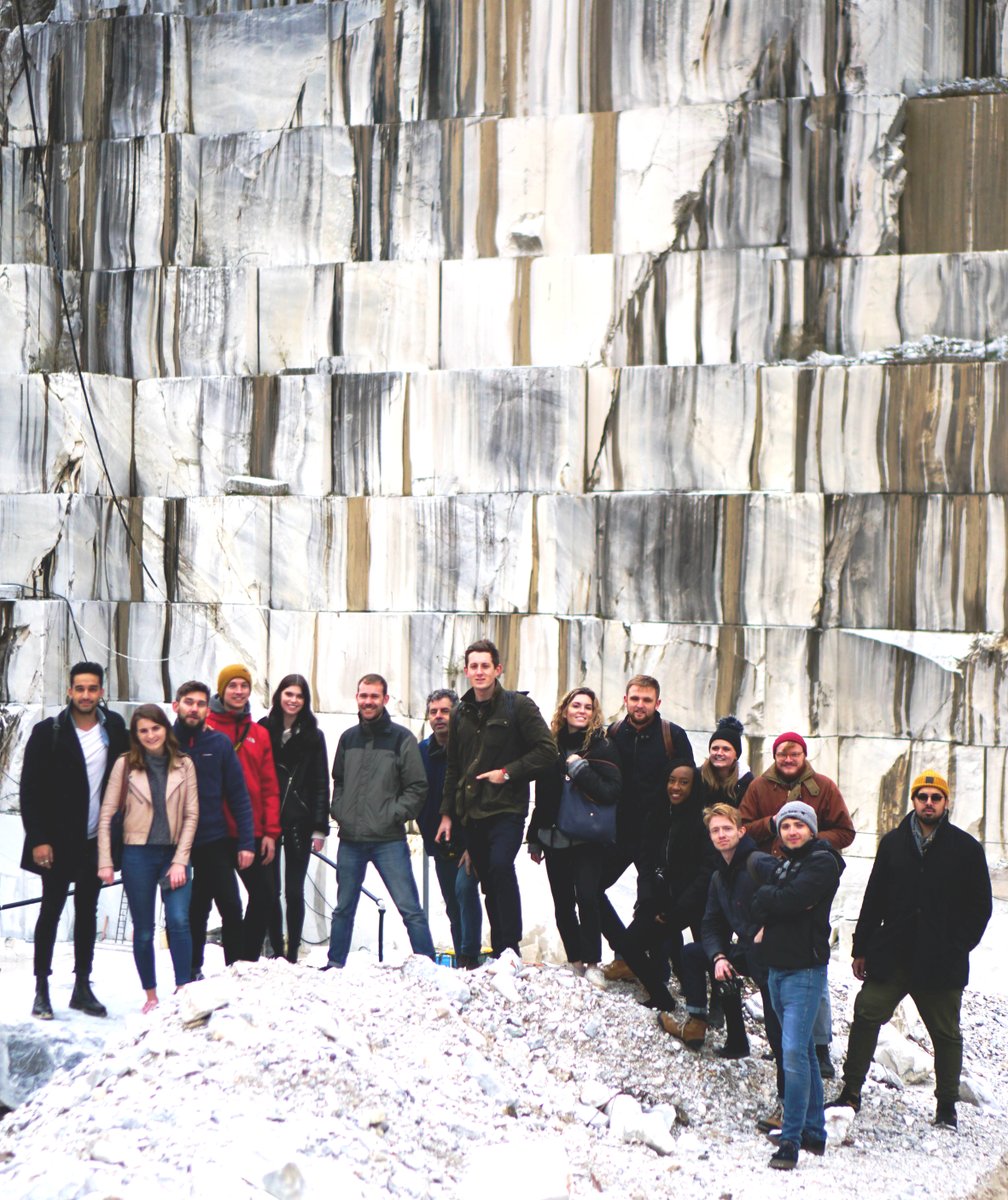 Congratulations to our students: you are all amazing for completing this difficult year so well. Anthony’s DS16 <a href="/UniWestminster/">University of Westminster</a>, co-taught with <a href="/PiercyCo/">Piercy&Company</a>: visiting the impressive quarries of Carrara this winter. Thanks to #garfagnanainnovazione