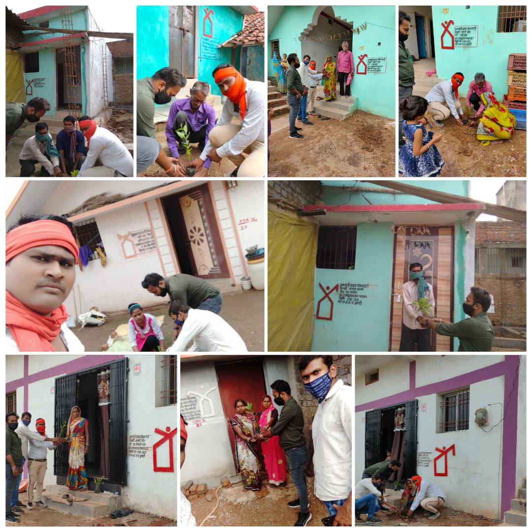 PmayurbanC's tweet photo. वृक्षारोपण अभियान के सफल क्रियान्वयन हेतु न.पा. कुम्हारी (छ.ग) में मोर जमीन मोर मकान घटक के हितग्राहियों के पौधा वितरण एवं उनके आवासों के बाहर हितग्राहियों द्वारा वृक्षारोपण किया गया। 
#OneHouseOneTree
#HousingForAll
@PMAYUrban
@UrbanCGOfficial 
@KumhariPalika https://t.co/VSA1OU6rSL