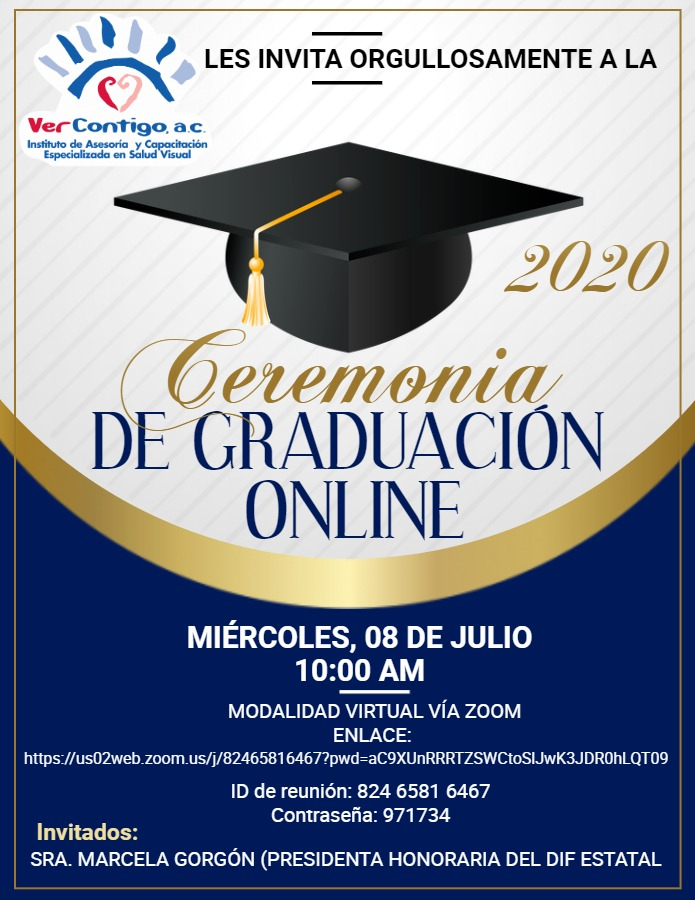 contigo_ver's tweet photo. Ceremonia de Graduación "ONLINE".
Miércoles, 08 de julio.
10:00am.
Tendremos el honor de recibir a nuestra invitada especial, la Sra. Marcela Gorgón, presidenta honoraria del @DIFCoah 
¡Te esperamos!

https://t.co/qLwyWwUHI6
ID REUNIÓN: 824 6581 6467
CONTRASEÑA: 971734 https://t.co/iio5pOp0j5