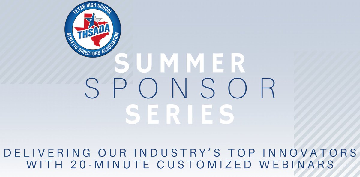 OfficialTHSADA's tweet photo. Introducing:
THSADA Summer Sponsor Series

Look for our exclusive releases just around the corner, as we highlight how nearly 20 difference-makers in the high school marketplace are evolving their products and services to react to an ever-changing environment! https://t.co/pbEup6TZAB