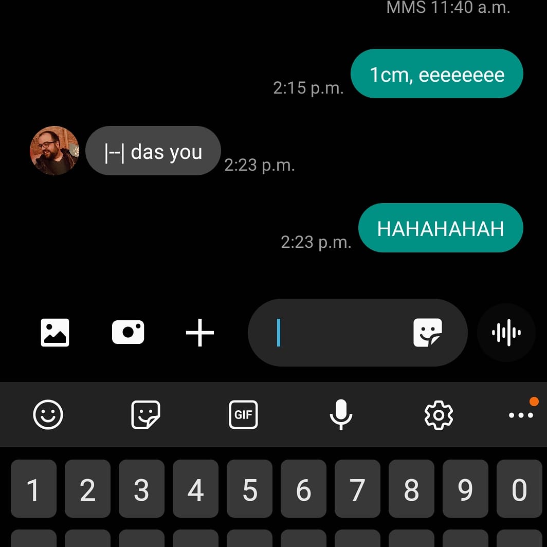 ShitRyanBSayss's tweet photo. Found out I am 1cm dilated today and sent my husband a text after we both just left the clinic to reiterate how excited I am. His response 😂 #shitryansays https://t.co/K55C5M3G0q