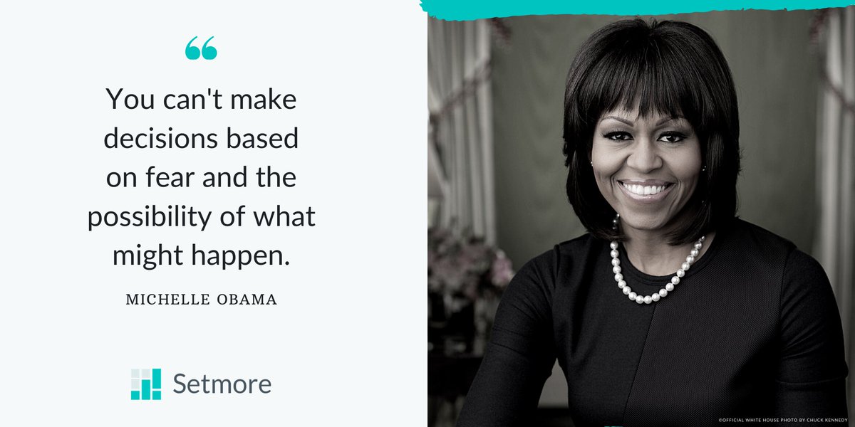 Setmore's tweet photo. Get your #MondayMotivation from Michelle Obama, Former First Lady of the USA💪 Everything you want is on the other side of fear #HappyMonday
.
.
#motivation #setmore #software #solution #socialdistancing #appointment #schedule #smallbusiness #scheduling #WFH #OneClick #booking https://t.co/p7LO6MSJPA