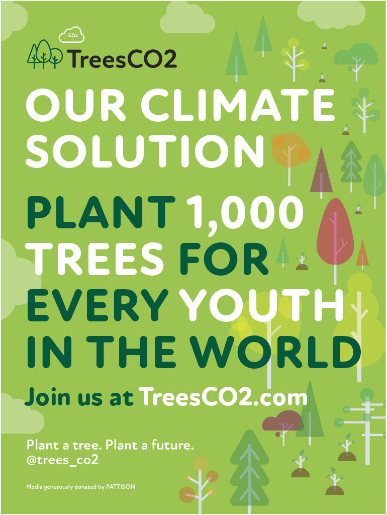 <a href="/trees_co2/">TreesCO2</a> is planting 1,000 trees for every global youth, equaling 1.2T trees. Today, they launch their #stepup4trees challenge to walk a 150 step incline (the avg height of a maple tree). Each post plants a tree, sequesters 22kg of CO2/yr, &amp; provides oxygen for 4 people. (1/2)