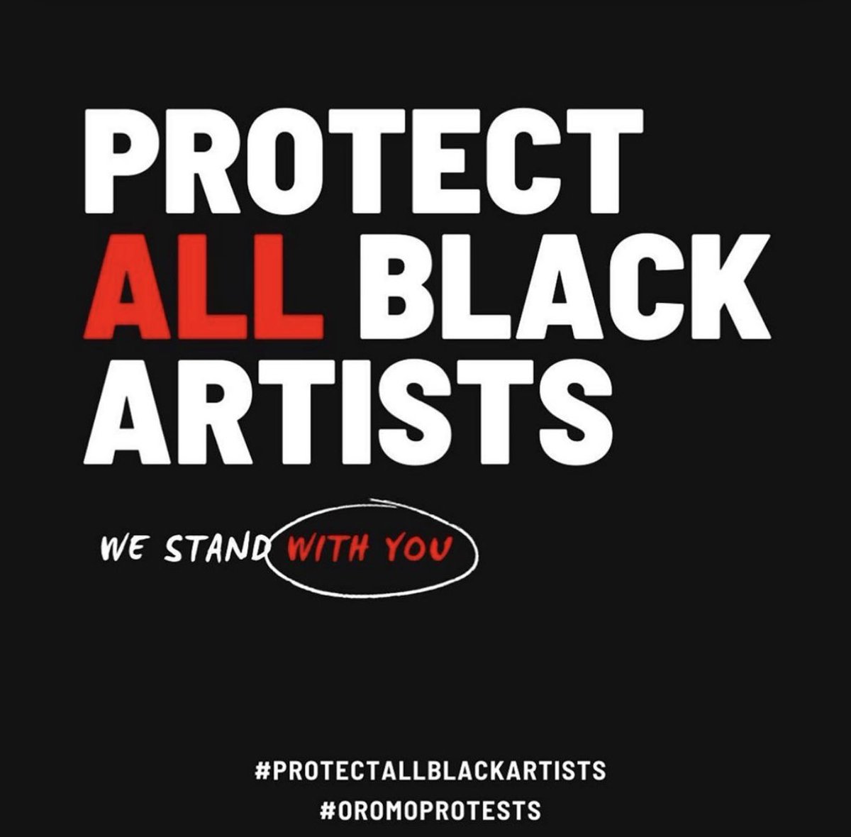 protect black artists!!  #OromoProtests  #BlackLivesMatter  