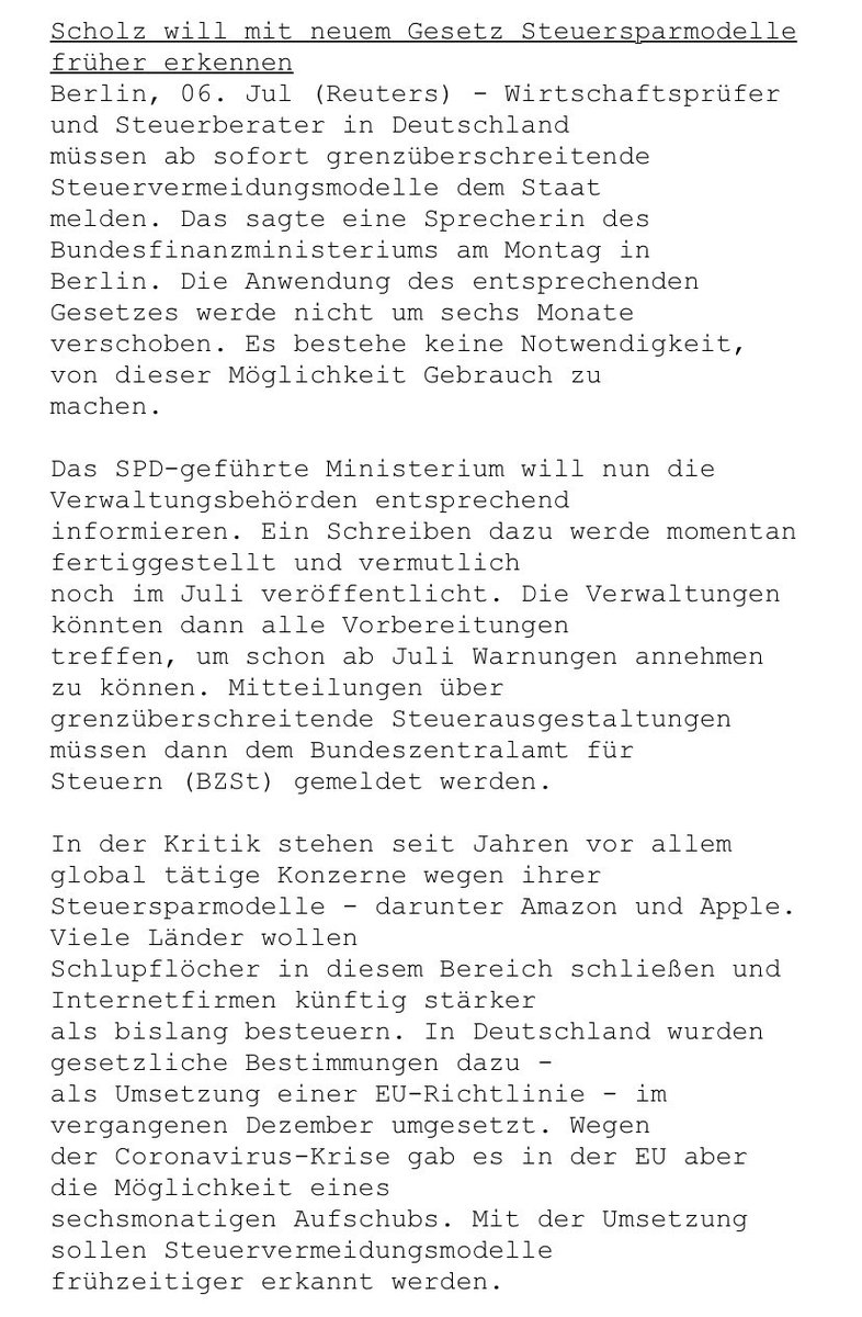 BREAKING: Germany will not postpone application of #DAC6!