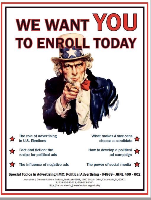 It may be summer, but this fall it's really going to heat up with the 2020 election. Check out SIU’s new Politcal Advertising class, being offered for the first time Fall 2020!  #ThisIsSIU