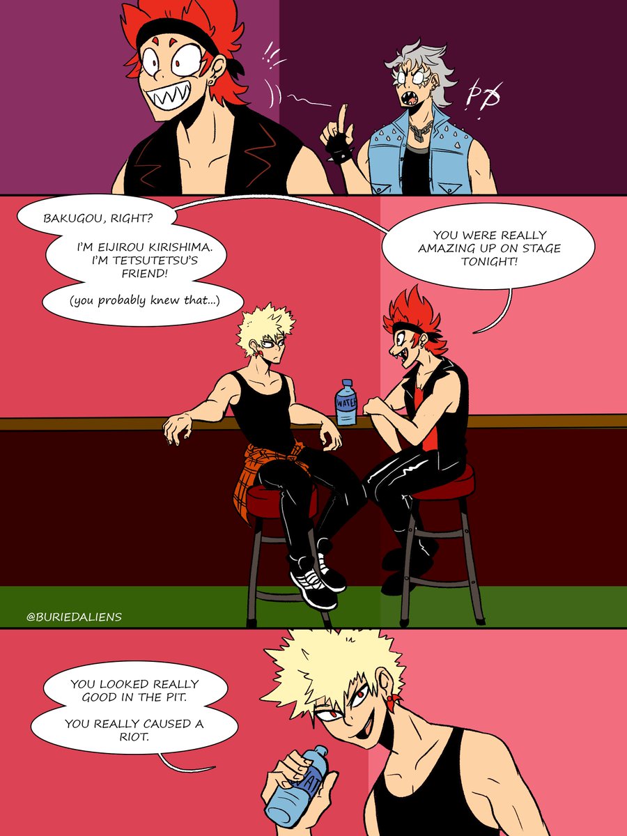 The original thread from February 2019 was so messy so here's a CLEAN AND FRESH  #electricboomriot thread! Including part 1, an epilogue, and part 2. #kiribaku  #punkau (3/?)