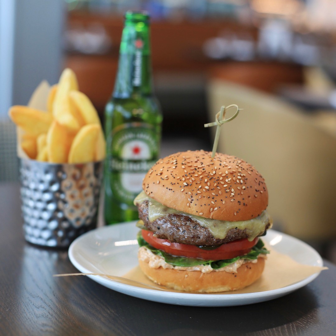Burger and a beer? Name a better duo before you take off! #ReadyForTakeOff