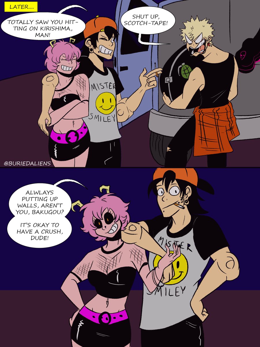 The original thread from February 2019 was so messy so here's a CLEAN AND FRESH  #electricboomriot thread! Including part 1, an epilogue, and part 2. #kiribaku  #punkau (5/?)