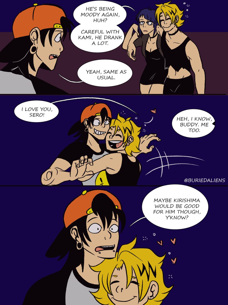 The original thread from February 2019 was so messy so here's a CLEAN AND FRESH  #electricboomriot thread! Including part 1, an epilogue, and part 2. #kiribaku  #punkau (5/?)