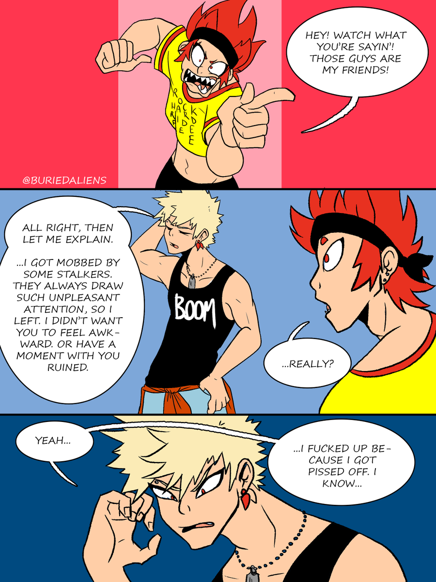 The original thread from February 2019 was so messy so here's a CLEAN AND FRESH  #electricboomriot thread! Including part 1, an epilogue, and part 2. #kiribaku  #punkau (8/?)