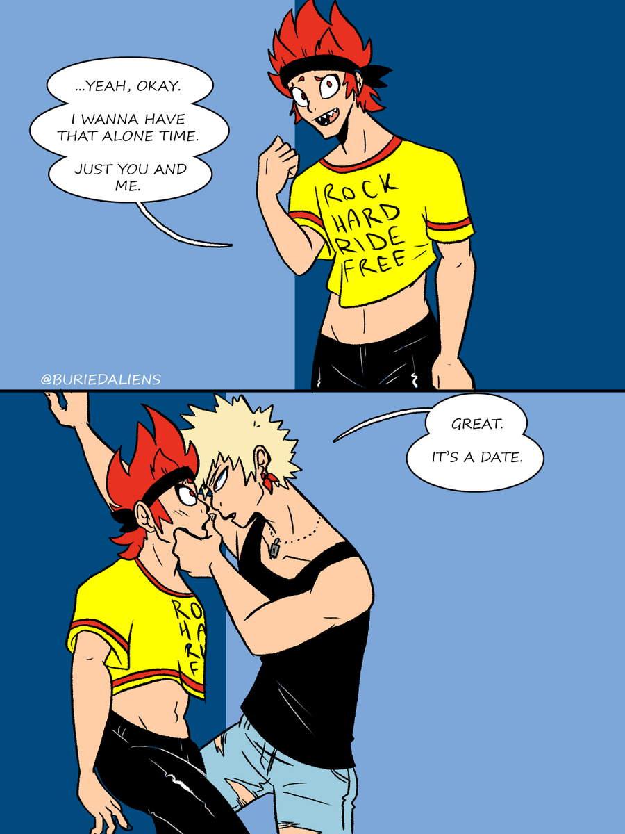The original thread from February 2019 was so messy so here's a CLEAN AND FRESH  #electricboomriot thread! Including part 1, an epilogue, and part 2. #kiribaku  #punkau (8/?)