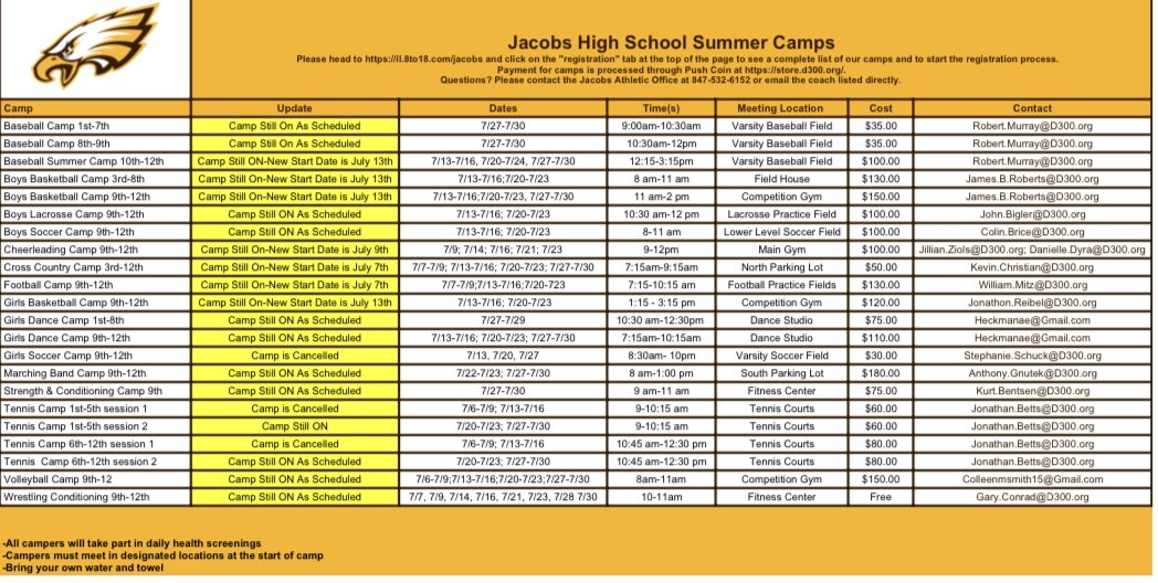 📣 Check out our Summer Camp Updates!