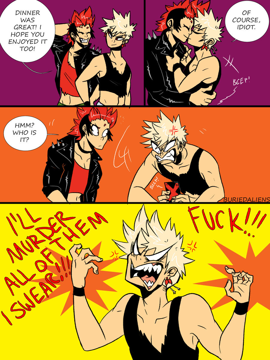 The original thread from February 2019 was so messy so here's a CLEAN AND FRESH  #electricboomriot thread! Including part 1, an epilogue, and part 2. #kiribaku  #punkau (14/?)