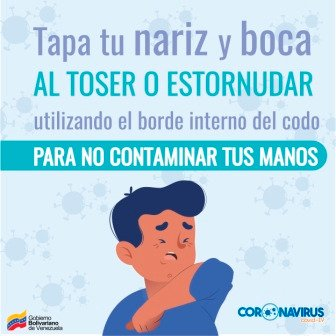PartidoPSUV's tweet photo. ¿Qué debes hacer al toser o estornudar? 

🔸 Tapa tu nariz y boca utilizando el borde interno del codo o toallas desechables.
https://t.co/DZUhvnLnEd