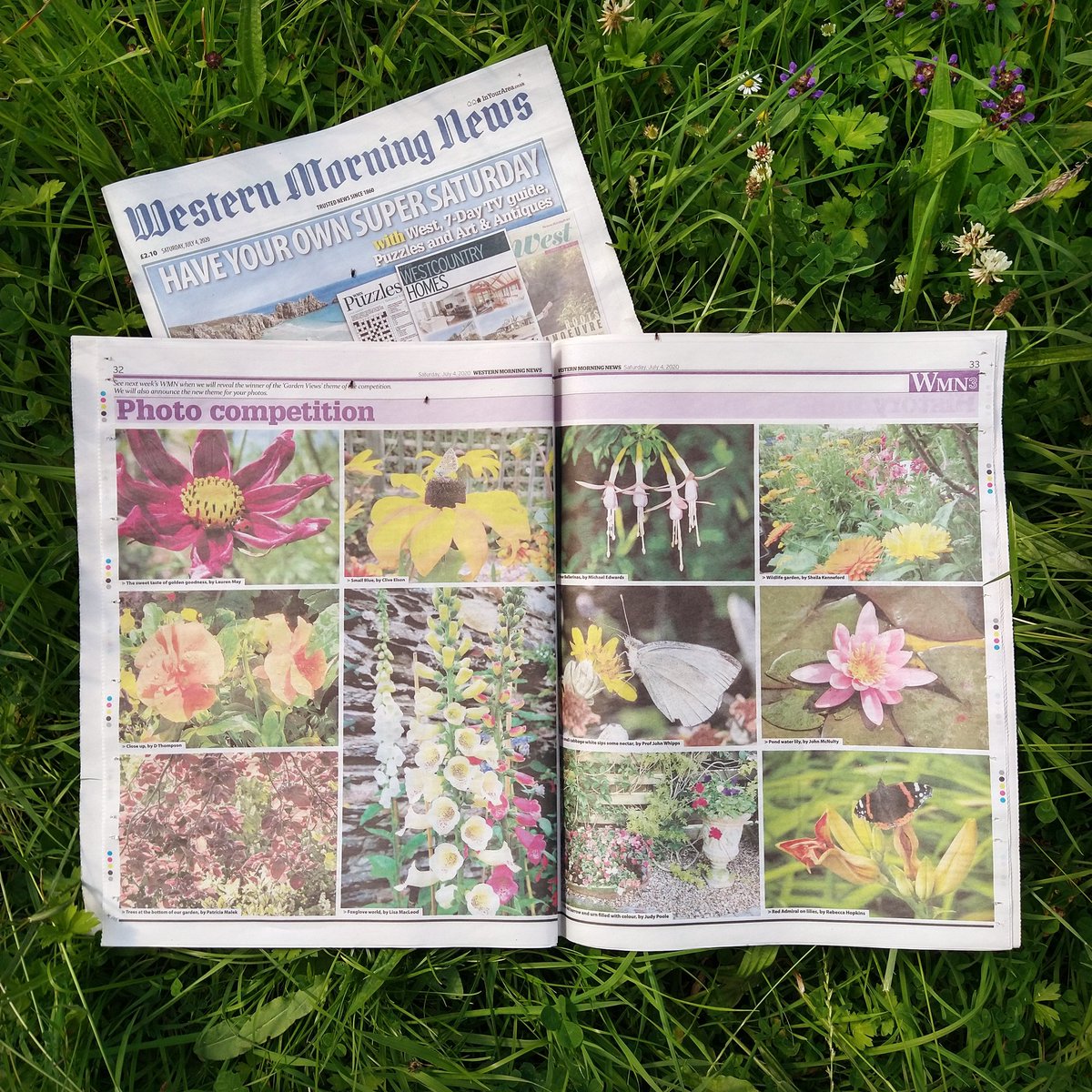 RHdesignedit's tweet photo. Thrilled to see my photograph of red admiral on lilies in Saturday's edition of the @WMNNews for their garden views competition

#butterfly #perennials #summertime #inmygarden #countrygarden #mondaymotivation #gardenersworld  #supersaturday #naturephotography #naturemoments https://t.co/EBWLBJnMM9