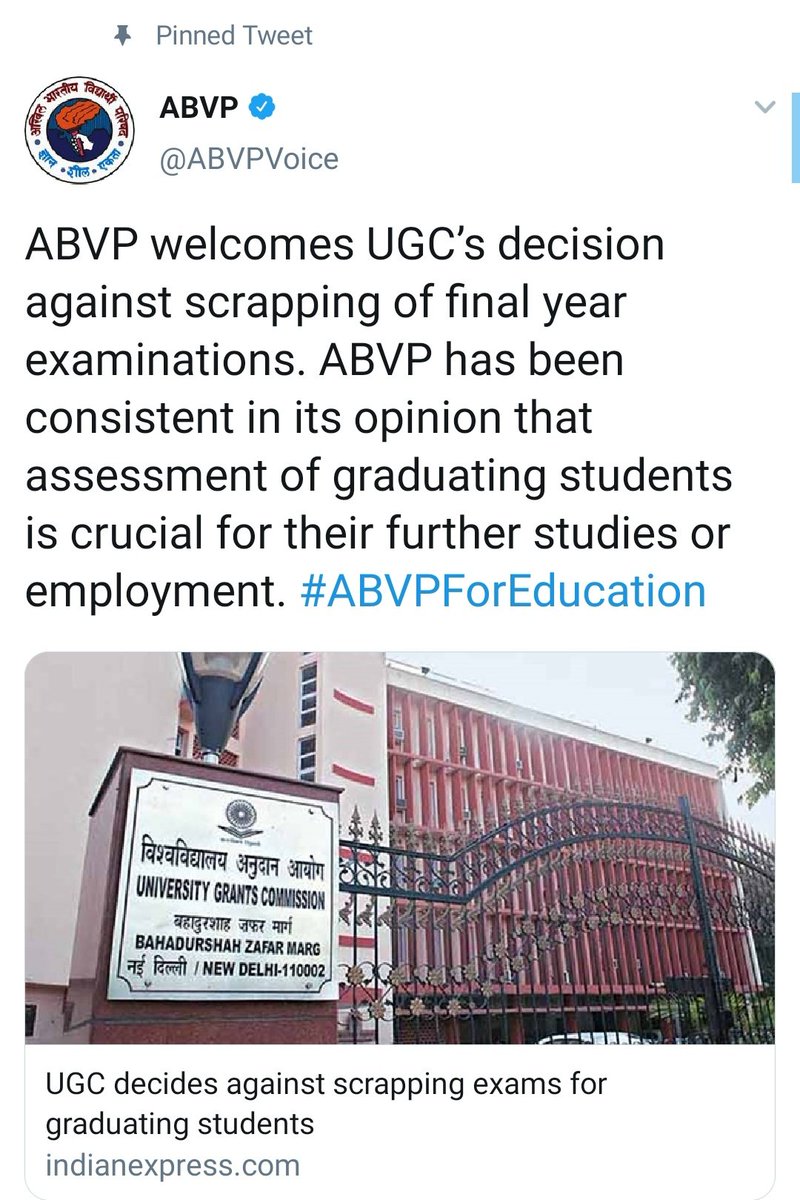 aisa_lkouniv's tweet photo. @ABVPVoice is completely exposed now, such a hypocrite they are!
Let's call them "Anti-student Betrayers Vidyarthi Parishad"!
They have come with their agenda openly!
#NoExamInPandemic
#StudentsLivesMatter
#ShameOnYouAbvp
#UGCGuidelines
#AntiStudentUGC
#AntiStudentABVP https://t.co/4Ds0FYLaRM