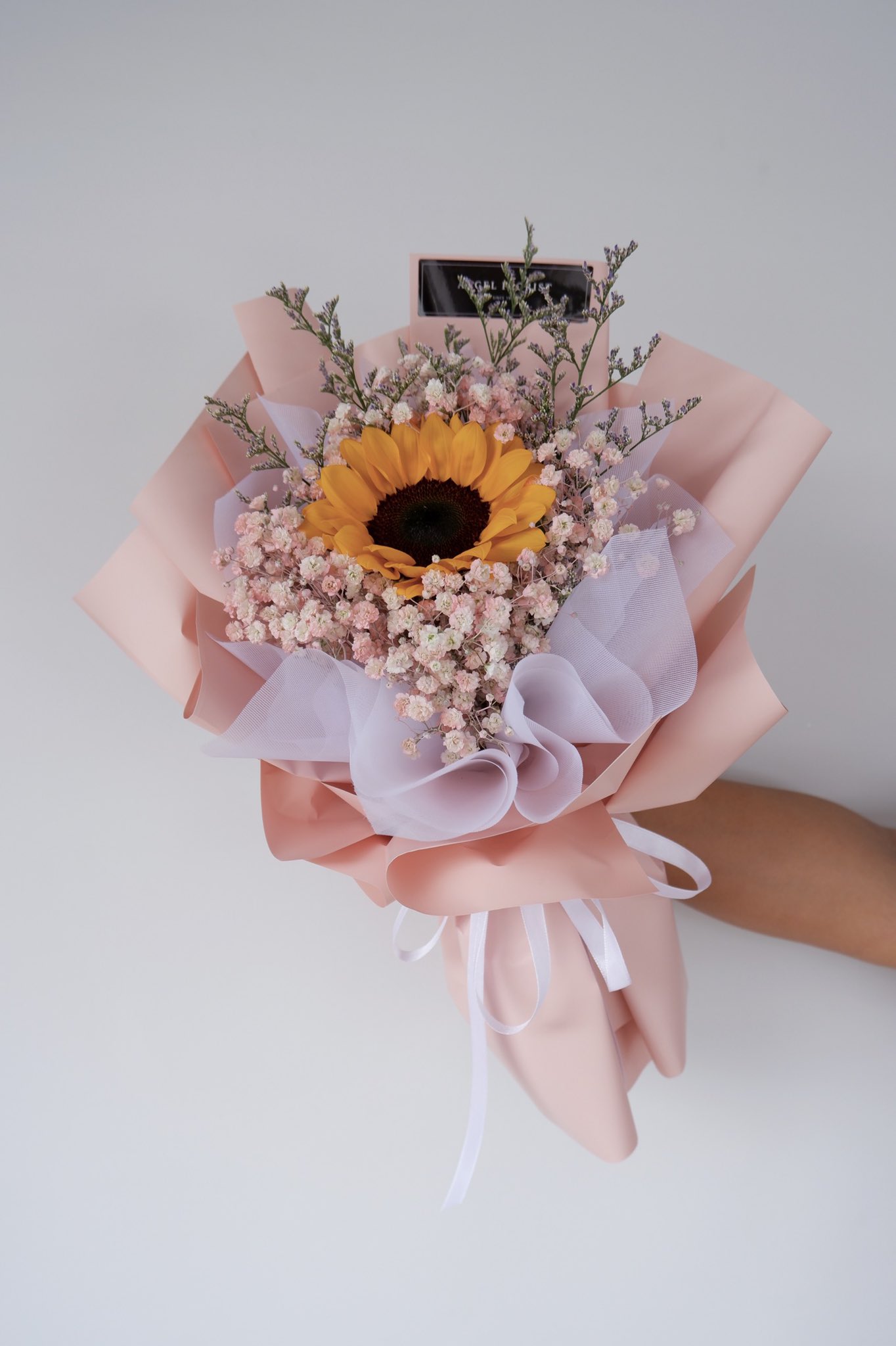 Angel Florists Gift Centre Sunflower Babybreath向日葵花束 Sunflower Rm 85 Matricariabouquet Free Cocotina Gift Card Write Message 向日葵花束 太阳花花束 重瓣洋甘菊 祝贺花束 洋甘菊花束