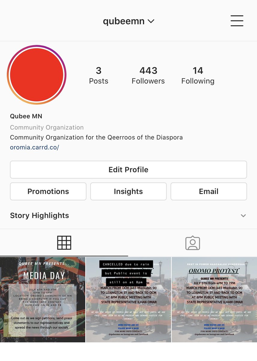 follow @qubeemn on IG to get quick updates!! this is a movement.  #OromoProtests  #OromoRevolution  https://instagram.com/qubeemn?igshid=a9abvebfzm4p
