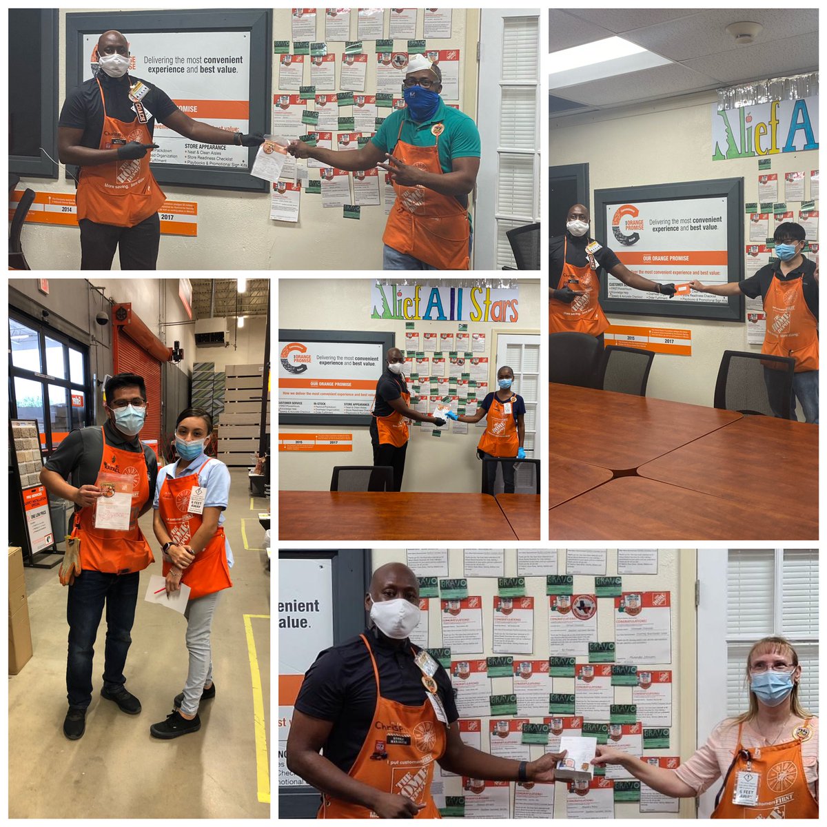 #MakeItHappenMonday♥️ #RecognitionRollCall🎉🎊 Thank You Clif, Bin, Rafael, Carolyn and Theresa For Your Outstanding Team Work. 584 Truly Appreciates You Guys 🧡