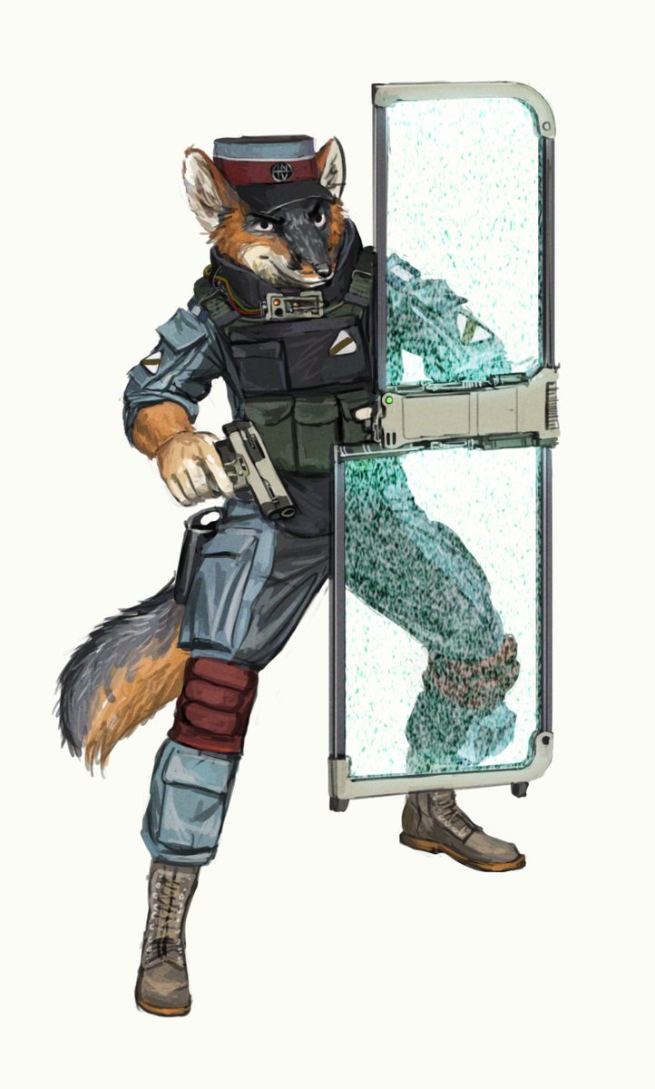 WhaleOil2's tweet photo. Grissian guard with a gravatic shield. https://t.co/0GWnoXWbwL