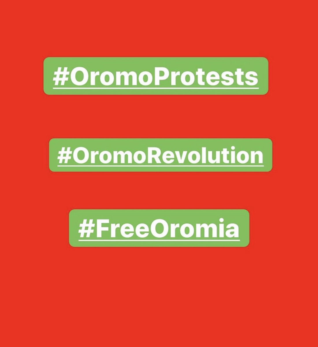 let’s make sure we are using the hashtags correctly! credit to  @oromo royalty on IG!   #OromoProtests   #OromoRevolution