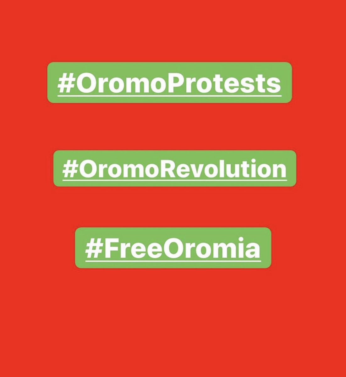 let’s make sure we are using the hashtags correctly! credit to  @oromo royalty on IG!  #OromoProtests  #OromoRevolution