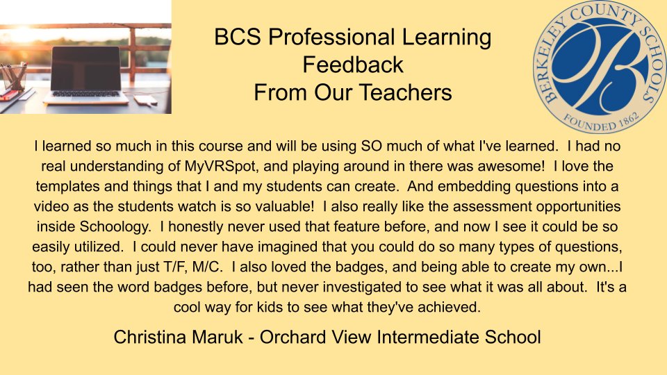 Check out this feedback from <a href="/BerkCoSchoolsWV/">Berkeley Co. Schools</a> teachers! We've been building capacity this summer! Shared with permission. <a href="/smcollinwvtis/">Sharon Collins</a> <a href="/sdove91/">Sharon Dove</a> <a href="/LopezRobyn/">Robyn Lopez</a> <a href="/bapowell93/">Betty Anne Powell</a> <a href="/ishillman/">Ian Hillman</a> <a href="/AmandaBillmeyer/">Amanda Billmeyer</a> @Luke6196 <a href="/annelaskey/">Anne Laskey</a> @PKMsupt