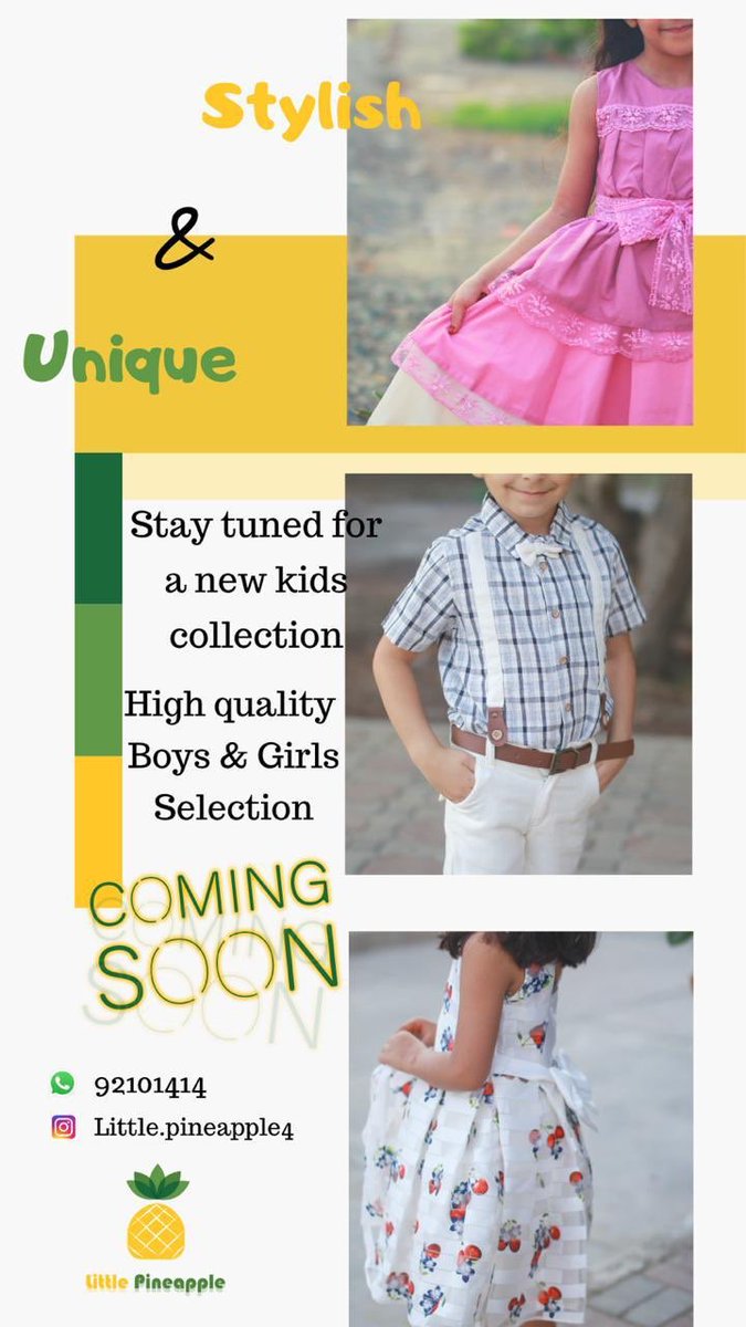 💥إعلان
قريبًا..😍

Stay Tuned...🔥
أناقة وتميز...ملابس أطفال بجودة عالية

للتواصل والحجز:
واتس/ 
92101414 

انستقرام/
instagram.com/little.pineapp…

#صحار