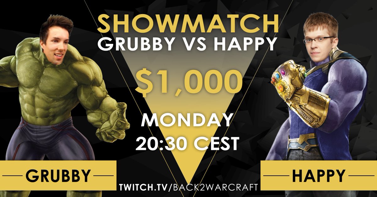 Back2Warcraft's tweet image. 🔴 Twitch.tv/Back2Warcraft

🏆 Best-of-5 Showmatch
Grubby vs. Happy

🎙 Neo &amp;amp; Remo

#Warcraft3 #Warcraft #WC3 #War3 #Esports #Twitch
