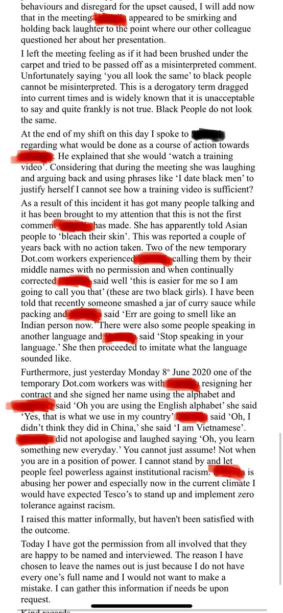 I asked numerous times what the procedure was and I was told repeatedly that as long as the girls made statements I could write the grievance on their behalf.