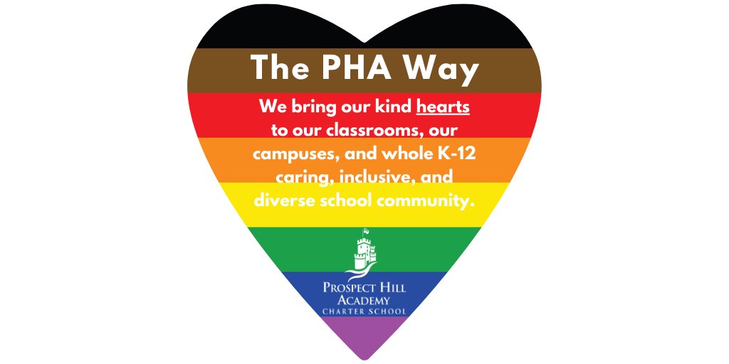 PHACharter's tweet photo. In our #restorative school community at PHA, we are a uniquely diverse community of belongingness and inclusiveness. While we embrace and build upon the collective strength of our differences, we fiercely reject racism, bigotry, and hate.
#PHAWay #PHAmily #Pride #BLM https://t.co/DyJkxT6cIy