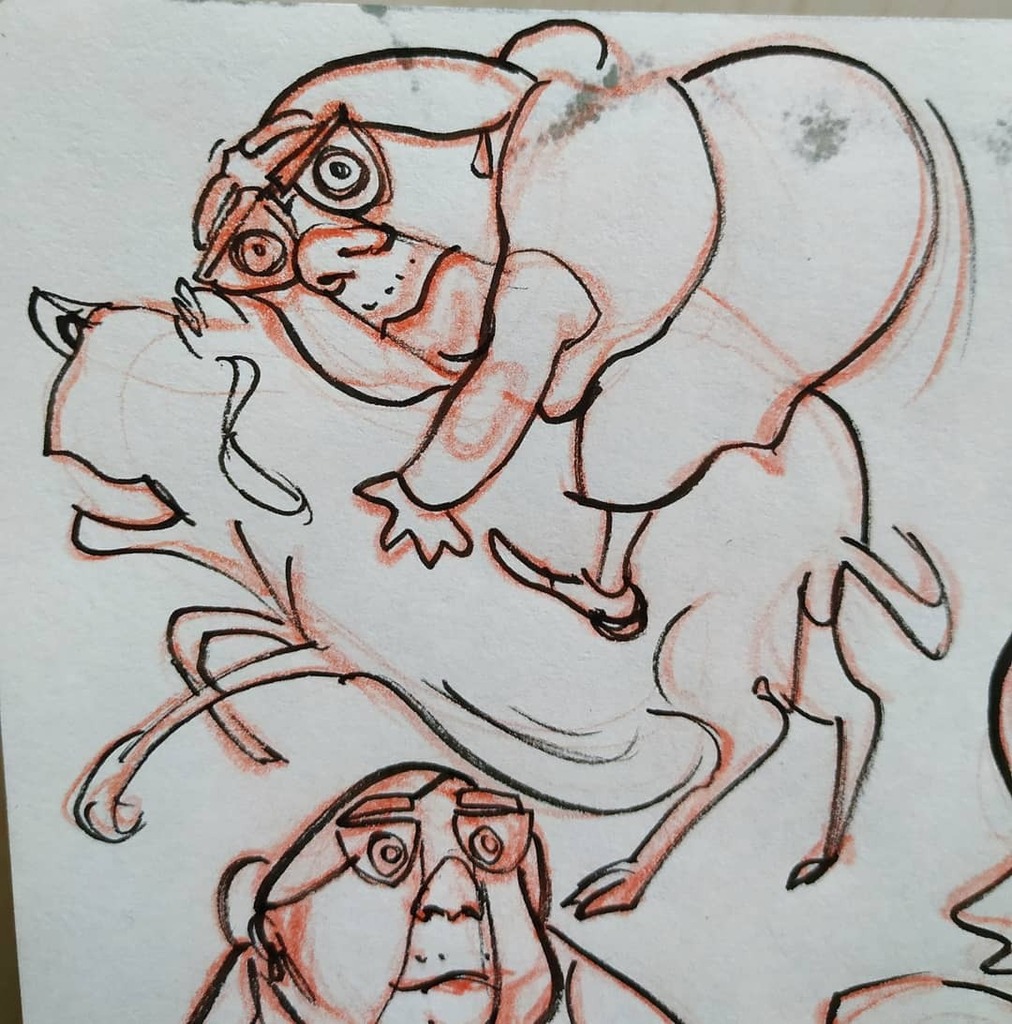 EccentricPencil's tweet photo. A quick sketch i did while watching the tripplettes of Belleville, an awesome movie, really 

#peoplesketching #markersketch
#dessinateur #sketchingfromlife #visualdevelopment #acuarela #fattyguy #graphite #doodlingart #traditionalart #characterdesigncha… https://t.co/02pLtmpnzg https://t.co/OytU9AJr6g