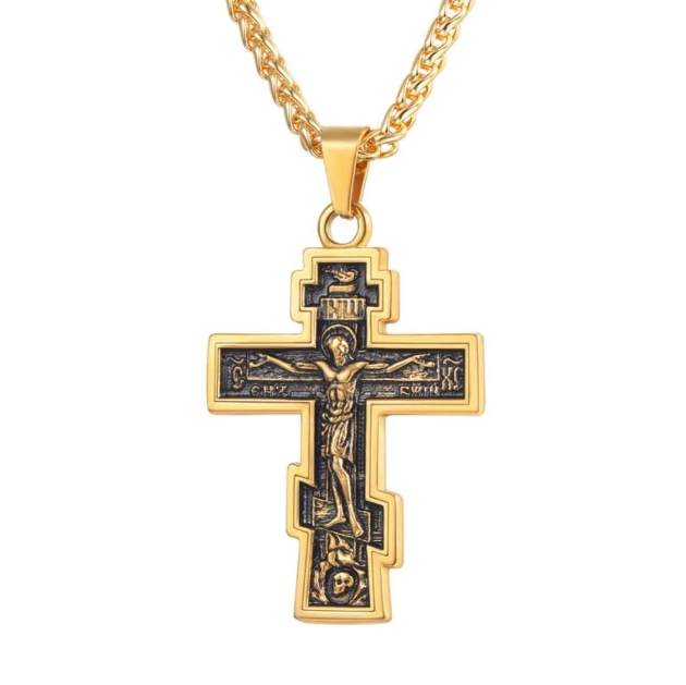 AnnaKorsStore's tweet photo. Christian Orthodox Crucifix Jesus Russian Cross Prayer Big Pendant Stainless Steel Silver/Gold Color Men Women Jewelry

#crossnecklace #crossnecklaceforwomen #girlscrossnecklace #stainlesssteelcrossnecklace #jewelry 

Current Price: $32.99 USD

Buy Now: https://t.co/S88n51ujit https://t.co/lcLEPooLCH