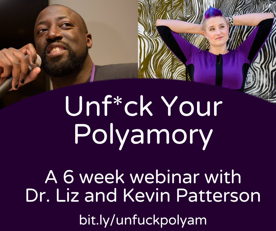 drlizpowell's tweet photo. Learn the skills you need to grow your confidence, communication, and ultimately love. Join Kevin Patterson of @PolyRoleModels and Dr. Liz Powell of @sexpospsych to unfuck your #polyamory.
https://t.co/dJXY6cSSSN #polyam #openrelationships #polyrolemodels #drlizpowell https://t.co/qYlpo2V9c8