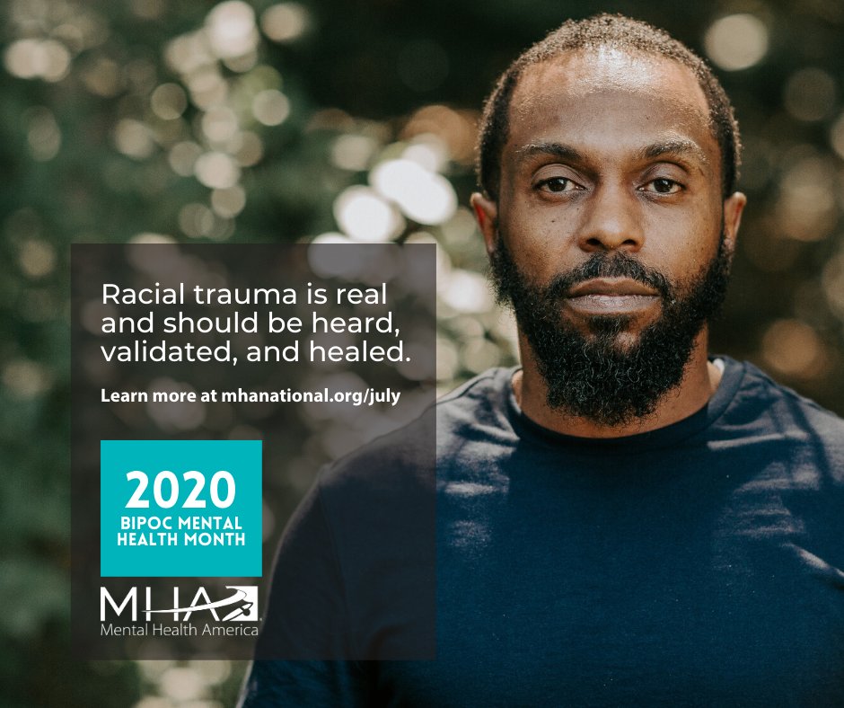July is #BIPOCMentalHealthMonth. It is important to understand that racial trauma is real and should be heard, validated, and healed.